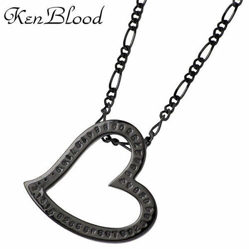 ケンブラッド KEN BLOOD ネックレス レディース シルバー ジュエリー S ブラックコーティング オープンハート 925 スターリングシルバー KB-K...