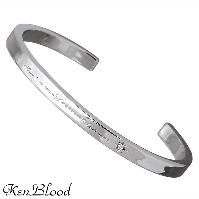 バングル ケンブラッド KEN BLOOD シルバー バングル アクセサリー レディース ダイヤモンド メッセージ KP-278L