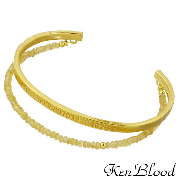ケンブラッド KEN BLOOD シルバー バングル アクセサリー シトリン ゴールド シルバー925 スターリングシルバー KP-376S-GD