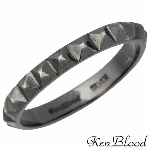 指輪 ケンブラッド KEN BLOOD リング 指輪 レディース シルバー ジュエリー スタッズ ブラック 925 スターリングシルバー KR-230BK