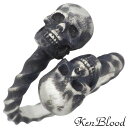 【ポイント5倍!27日まで】 ケンブラッド KEN BLOOD リング 指輪 レディース メンズ スカル シルバー ジュエリー ディザイヤ 925 スターリングシルバー KR-248AtSV