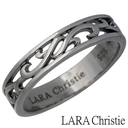 ララクリスティー LARA Christie ランソー シルバー リング ブラック 15〜23号 指輪 アクセサリー BLACK Label シルバー925 ス...