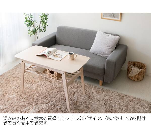 【ポイント2倍! 14日まで!】 ソファ テーブル 天然木 幅100cm 高さ60cm 収納棚 オープン収納 Mou ムー 新生活 引越し 家具 北海道・沖縄 離島は別途追加送料見積もりとなります メーカー直送 CT-K600 [3]