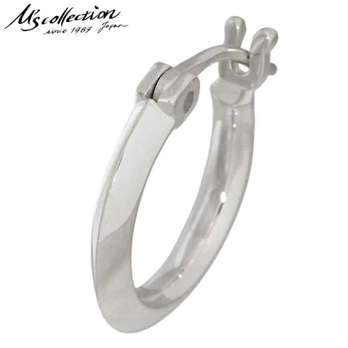 エムズコレクション M's collection ファイントライアングルワイヤー フープ シルバー ピアス S メンズ レディース 1個売り 片耳用 シルバーア...