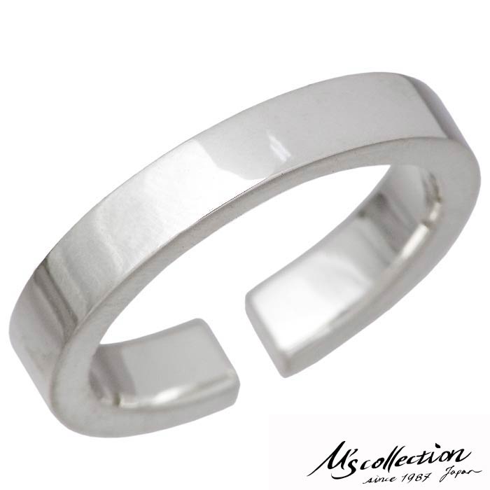 エムズコレクション M's collection ファインフラット シルバー リング 指輪 メンズ レディース 9〜21号 平打ち シンプル シルバーアクセサリ...