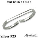 【ポイント5倍!27日まで】 エムズコレクション M's collection シルバーリング 指輪 9号 FINE DOUBLE RING S FR-008