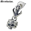 【ポイント5倍!最大1500円OFFクーポン 5/6まで】 エムズコレクション M's collection テンタクルス スカル シルバー ピアス アクセサリ...
