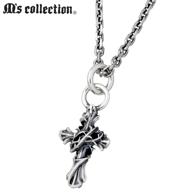 エムズコレクション M's collection ミニ クロス シルバー ネックレス アクセサリー メンズ レディース 十字架 XP-093