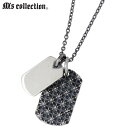 【ポイント10倍 マラソン期間中 】 エムズコレクション M's collection シルバー ジュエリー ネックレス スタッズ ドッグタグ メンズ XP-1...