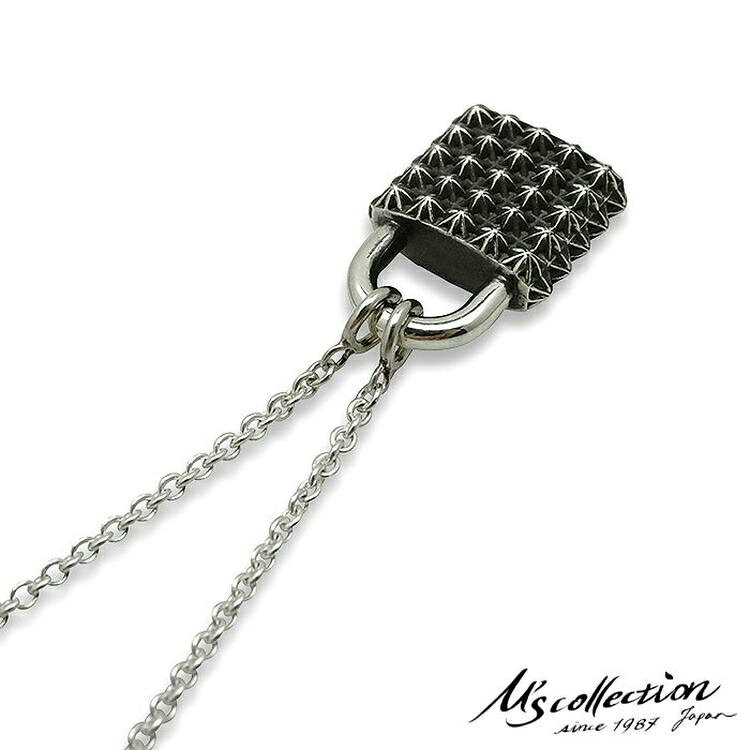 ���ॺ���쥯����� M's collection ����С� �ͥå��쥹 TRIPLE X STUDS PADLOCK PENDANT XP-184