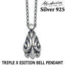 【ポイント10倍!27日まで!】 エムズコレクション M's collection シルバー ネックレス TRIPLE X EDITION BELL PENDA...