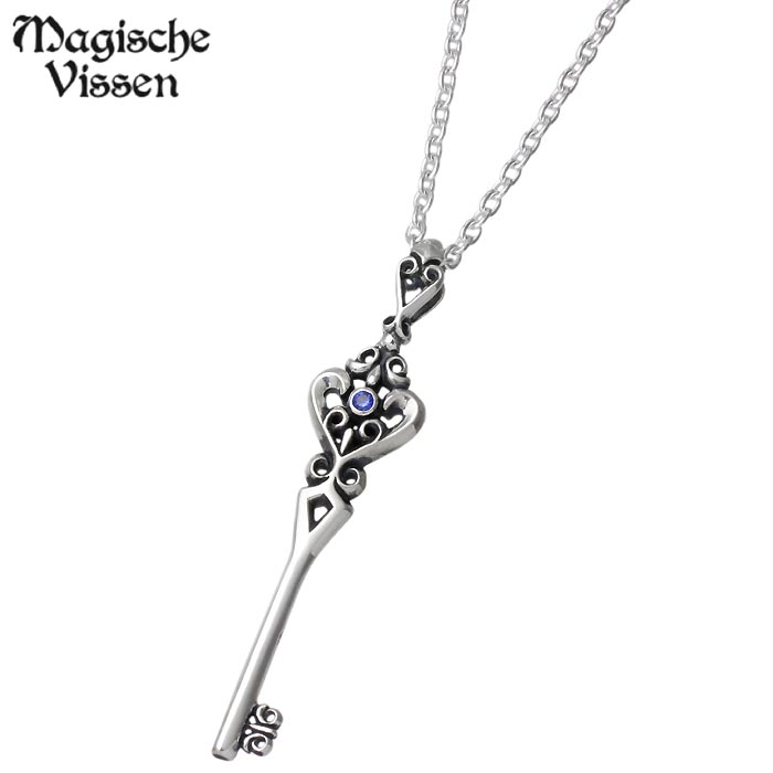 Ruby - 【ポイント2倍！マラソン期間中！】 マジェスフィッセン Magische Vissen ネックレス レディース シルバー ジュエリー ストーン ハートキー リバーシブル 925 スターリングシルバー OZP-003