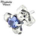 【ポイント5倍 30日限り!】 マジェスフィッセン Magische Vissen 文殊の知恵 シルバー ピアス アクセサリー ストーン スタッド スカル 1個売り 片耳用 シルバー925 スターリングシルバー OZX-071