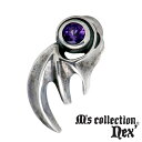 エムズコレクション M's collection ストーン スタッド シルバー ピアス アクセサリー 1個売り 片耳用 ウィング 翼 シルバー925 スターリン...