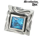 エムズコレクション M's collection ブルーキュービック スタッド シルバー ピアス アクセサリー 1個売り 片耳用 シルバー925 スターリングシ...
