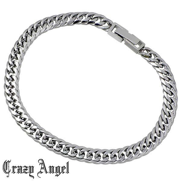 クレイジー エンジェル Crazy Angel 6面Wキヘイ ステンレス316L ブレスレット アクセサリー メンズ 5.7mm/18cm CA-981