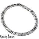クレイジーエンジェル Crazy Angel ブレスレット 金属アレルギー対応 ジュエリー メンズ 6面Wキヘイ ステンレス 316L 6.5mm/20cm プ...