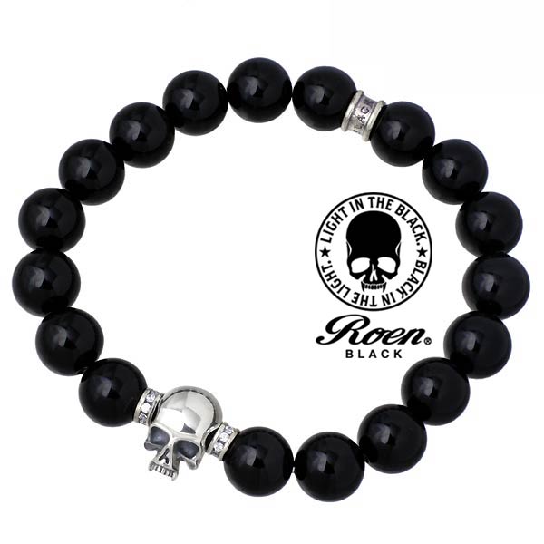 ロエンブラック RoenBLACK オニキス ストーン スカル ブレスレット アクセサリー メンズ RO-201