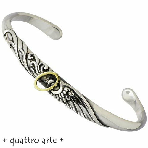 クアトロアルテ quattro arte ヘブン ウィング シルバー バングル アクセサリー 羽 翼 ブレスレット アクセサリー シルバー925 スターリングシルバー QA-BG-0001