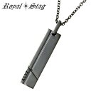 【ポイント5倍!27日まで】 ロイヤルスタッグゼスト Royal Stag Zest プレート型 シルバー ネックレス アクセサリー ブラックダイヤモンド BK DIA シルバー925 スターリングシルバー SN25-003