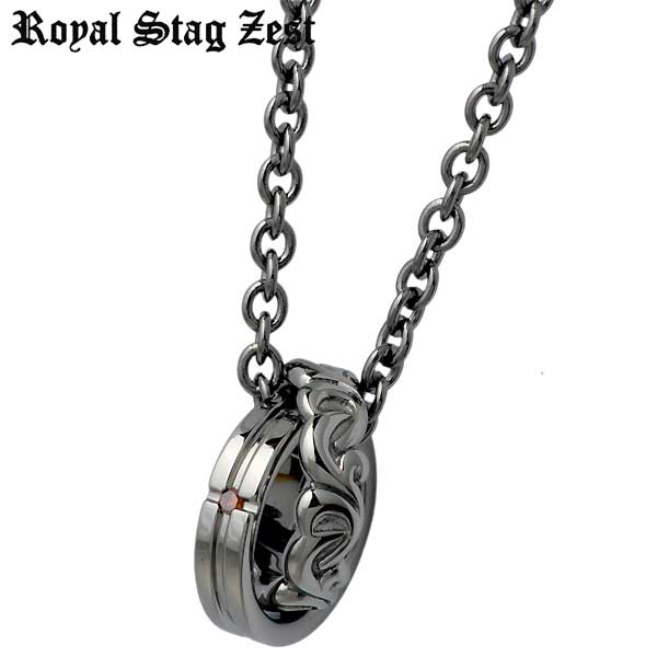 ロイヤルスタッグゼスト Royal Stag Zest ネックレス メンズ ダイヤモンド シルバー ジュエリー レッドダイヤモンド アラベスク 925 スターリングシルバー SN25-016