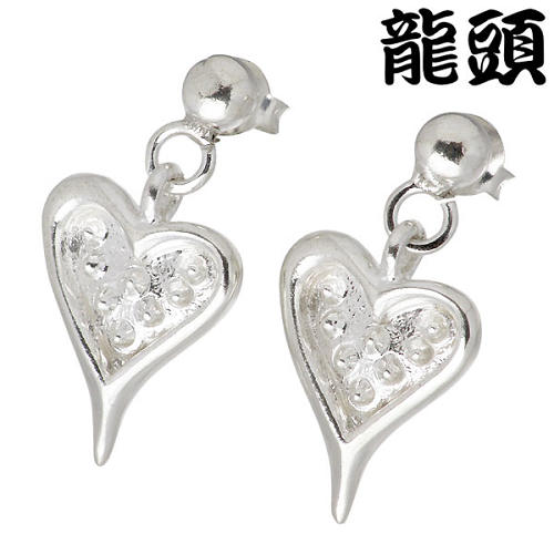 龍頭 RYUZU ピアス レディース シルバー ジュエリー 霰 あられ ハート 2ヶ ピン 2個売り 両耳用 950 ブリタニアシルバー RYUZU-PI-3-...