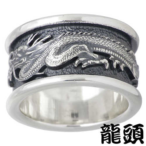 【最大5000円OFFクーポン+ポイント5倍！20日まで！】 龍頭 RYUZU リング 指輪 メンズ シルバー ジュエリー 龍 大 ガーネット 23〜27号 950 ブリタニアシルバー RYUZU-R-46