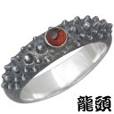 【ポイント5倍! スーパーSALE!】 龍頭 RYUZU リング 指輪 メンズ シルバー ジュエリー 霰 あられ 燻し 石付き 12〜26号 950 ブリタニアシルバー RYUZU-R-95(4)