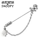 セインツ スヌーピー SAINTS & SNOOPY ピンブローチ レディース 大人向け グッズ シルバー ジュエリー スヌーピー ゴルフ ラペルピン プレゼント ギフト スターリングシルバー SNPY-H-02