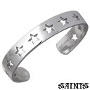 【ポイント5倍!30日まで!】 セインツ SAINTS サーティン スター シルバー バングル アクセサリー ブレスレット アクセサリー メンズ SSB-703...