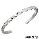 【ポイント5倍!13日まで!】 セインツ SAINTS マルチツイスト シルバー バングル アクセサリー ブレスレット アクセサリー メンズ SSB-708