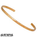 【お買い物マラソン ポイント5倍!】 セインツ SAINTS シルバー バングル アクセサリー レディース シンプル メッセージ ピンク SSB-809PG