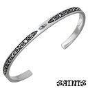 【ポイント3倍!最大5000円OFFクーポン 20日まで!】 セインツ SAINTS コプラ アラベスク シルバー バングル アクセサリー メンズ ブラックダイ...