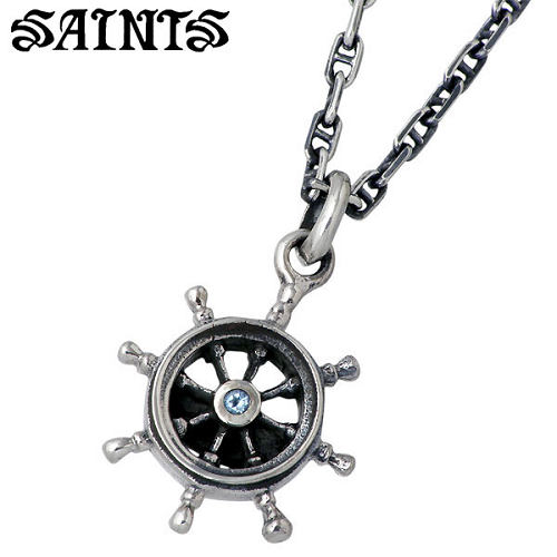 セインツ SAINTS ラダー シルバー ネックレス アクセサリー ブルートパーズ キュービック CZ シルバー925 スターリングシルバー SSP10-158