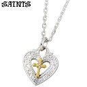 【ポイント10倍 マラソン期間中 】 セインツ SAINTS コプラ クロス ハート シルバー ネックレス アクセサリー レディース キュービック SSP11-...