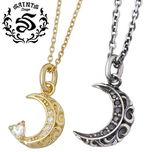 セインツ SAINTS アラベスク ムーン シルバー ペア ネックレス アクセサリー キュービック 三日月 シルバー925 スターリングシルバー SSP2-21...