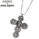 セインツ×アンプジャパン SAINTS X amp japan ネックレス レディース ギリシャ コイン クロス メンズ 十字架 シルバーアクセサリー SSP6-02