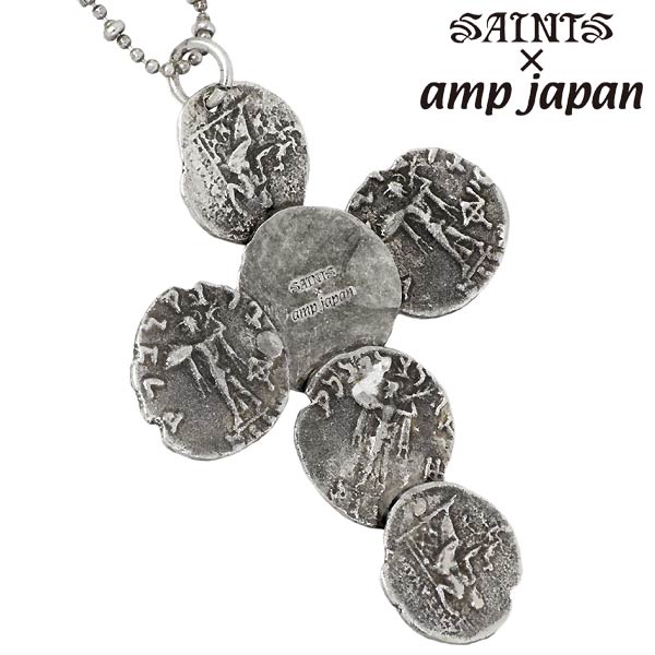 Sies Rosso シーズ ロッソの【ポイント3倍！16日まで！】 セインツ×アンプジャパン SAINTS X amp japan ギリシャ コイン クロス ネックレス アクセサリー メンズ 十字架 SSP6-02｜アングル2