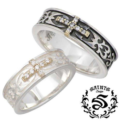 セインツ SAINTS リング 指輪 ペアー シルバー ジュエリー コブラクロス 9〜21号 925 スターリングシルバー SSR11-107A-B-P