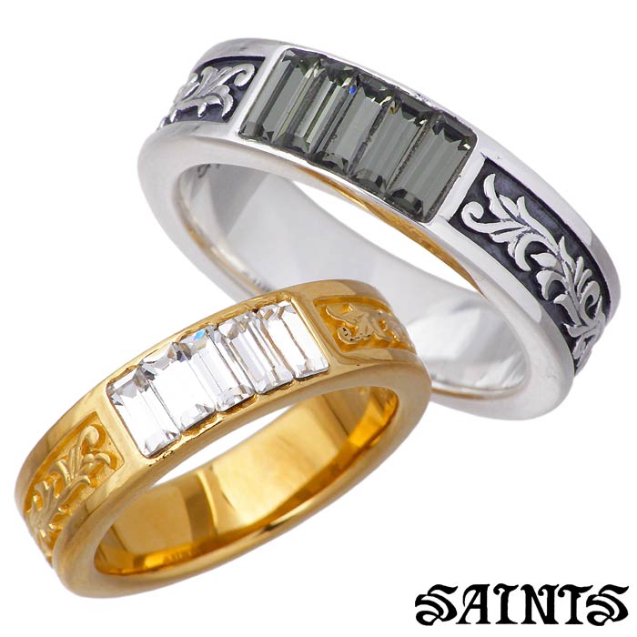 【ポイント5倍!ブラックフライデー!】 セインツ SAINTS リング 指輪 ペアー スワロフスキー&アラベスク シルバー ジュエリー 7〜13号 15〜21号...