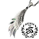 セインツ SAINTS ウィング シルバーアクセサリー シルバー925 ネックレス アクセサリー ブラック シルバー ペンダントトップ スターリングシルバー silver925 SSP9-117BK