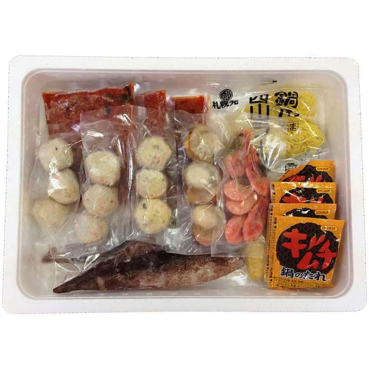 北海道 海鮮キムチ鍋 Bセット 白菜キムチ300g 各種具材 本場韓国の白菜キムチを使...