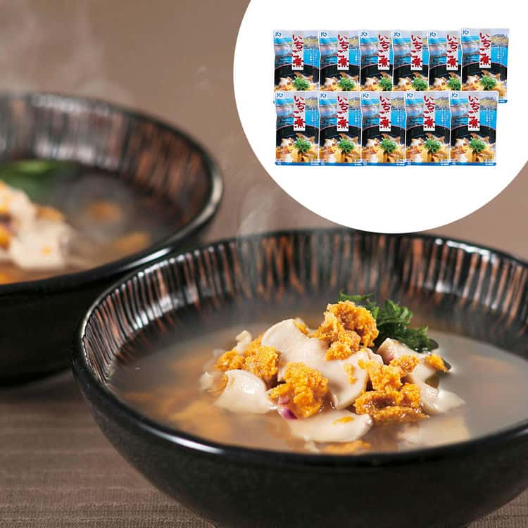 【ポイント5倍!ブラックフライデー!】 青森 いちご煮 250gx11 いちご煮 の名前は乳白色の潮汁に沈むウニが 朝もやにかすむ野いちごに似ていることに由来し...