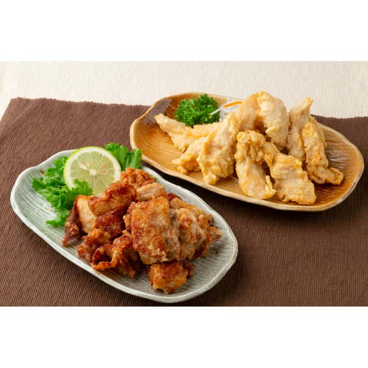 【ポイント10倍！ 30日まで！ 】 大分名物 豊後 とり天&唐揚げセット とり天500g 唐揚げ300gx2 大分の醤油を味付けのベースに にんにく しょうがを加えた昔ながらの『唐揚げ』と柔らかい衣でつつみ揚げた『とり天』とのセット