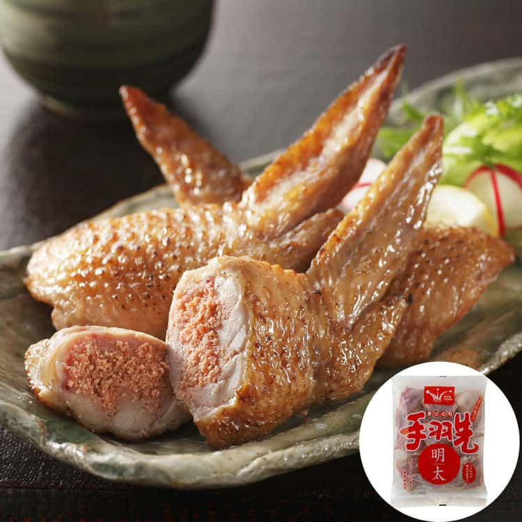 【ポイント5倍!ブラックフライデー!】 手羽めんたい 10本入x1 手羽先に明太子を詰めました お酒のおつまみやご飯のおかずなど食卓のあらゆる場面で重宝します ...