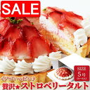 【スーパーSALE 10%OFF!】 冷凍 ストロベリー タルト 5号 イチゴいっぱい 贅沢 手土産 プレゼント ご進物 ギフト 贈り物に SM00010084