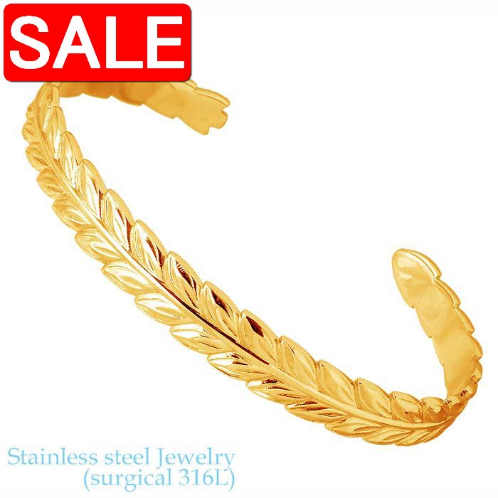 【スーパーSALE 50%OFF!】 ステンレス ハワイアンジュエリー ハワジュ バングル アクセサリー 金属アレルギー対応 レディース K24 医療用サージカ...