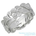 【Fashion THE SALE 50%OFF!】 ステンレス リング 指輪 アクセサリー 金属アレルギー対応 ハワイアンジュエリー プルメリア レディース ...