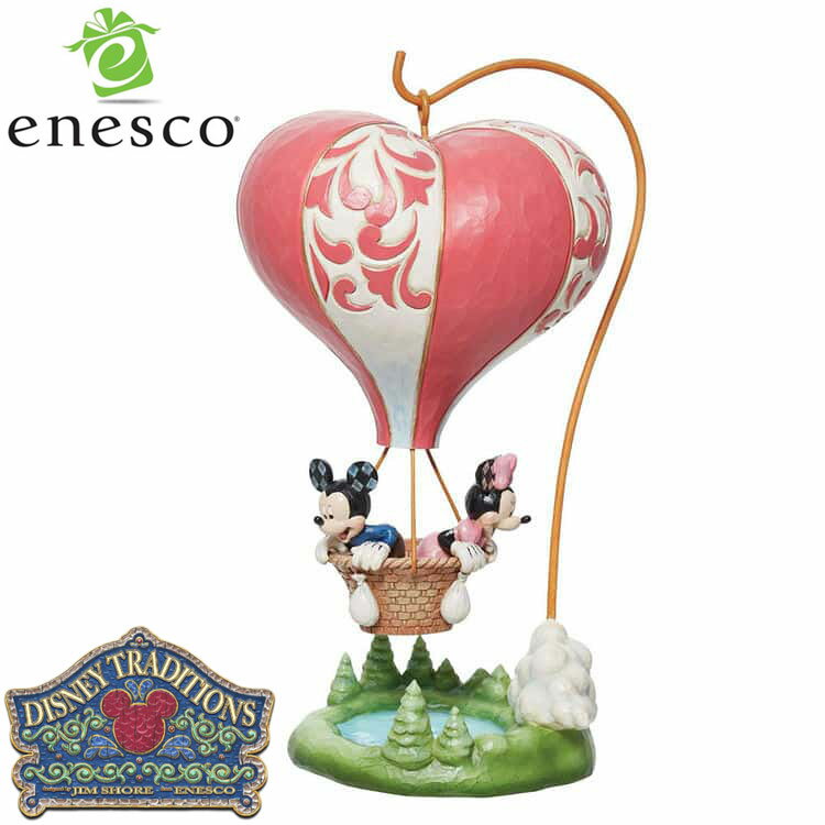 【スーパーSALE 10%OFF！】enesco(エネスコ)【Disney Traditions】ミッキー＆ミニー ハートエアバルーン ディズニー フィギュア コレクション 人気 ブランド ギフト クリスマス 贈り物 プレゼントに最適 6011916