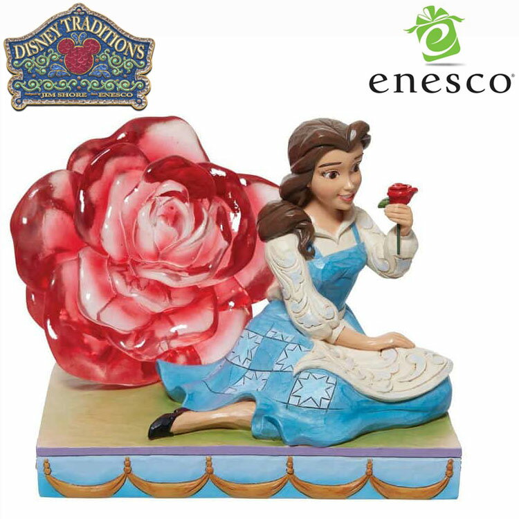 【スーパーSALE 10%OFF！】enesco(エネスコ)【Disney Traditions】美女と野獣 ベル クリア ローズ ディズニー フィギュア コレクション 人気 ブランド ギフト クリスマス 贈り物 プレゼントに最適 6011924